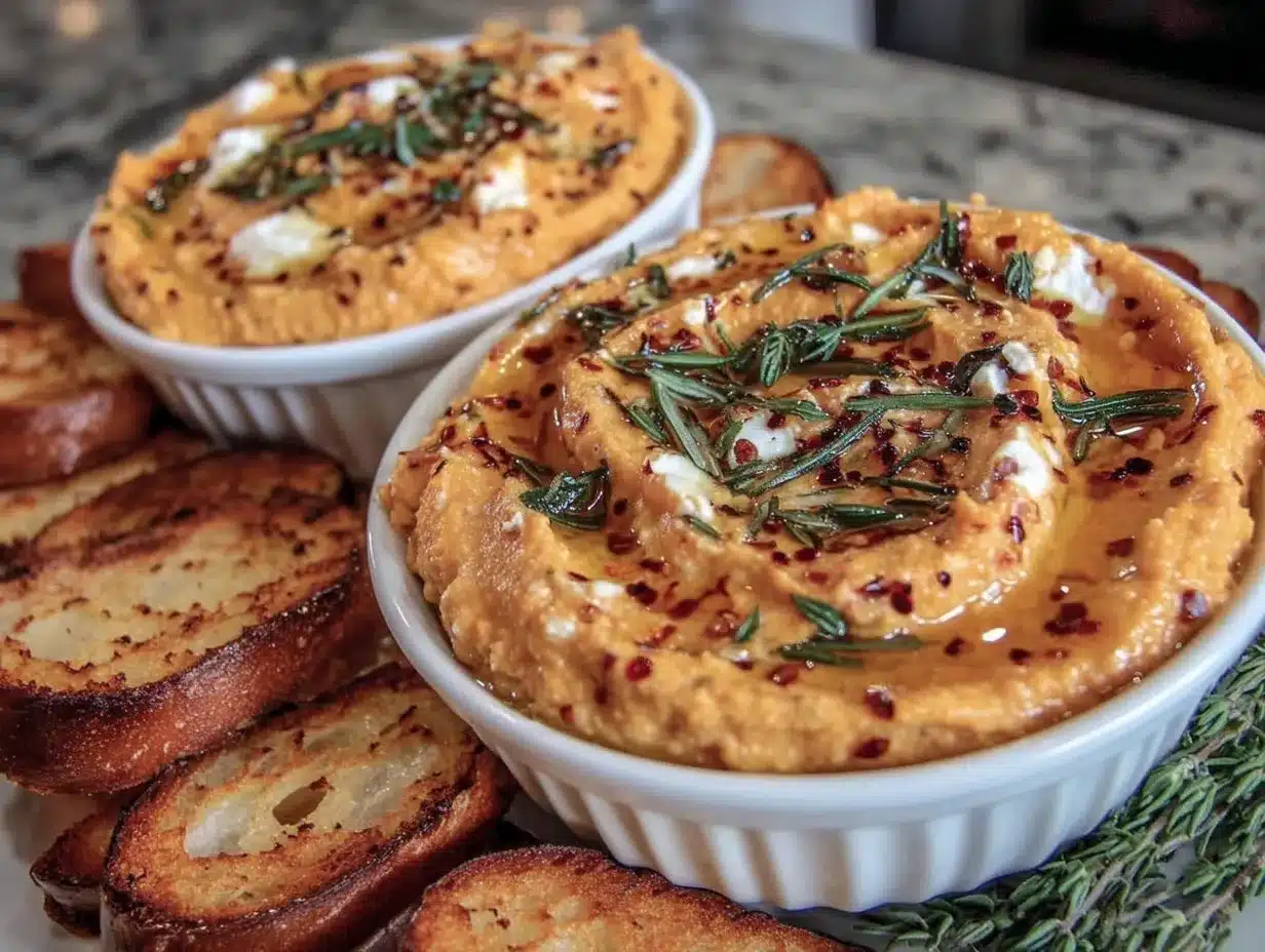 pumpkin spiced whipped feta dip preparation steps