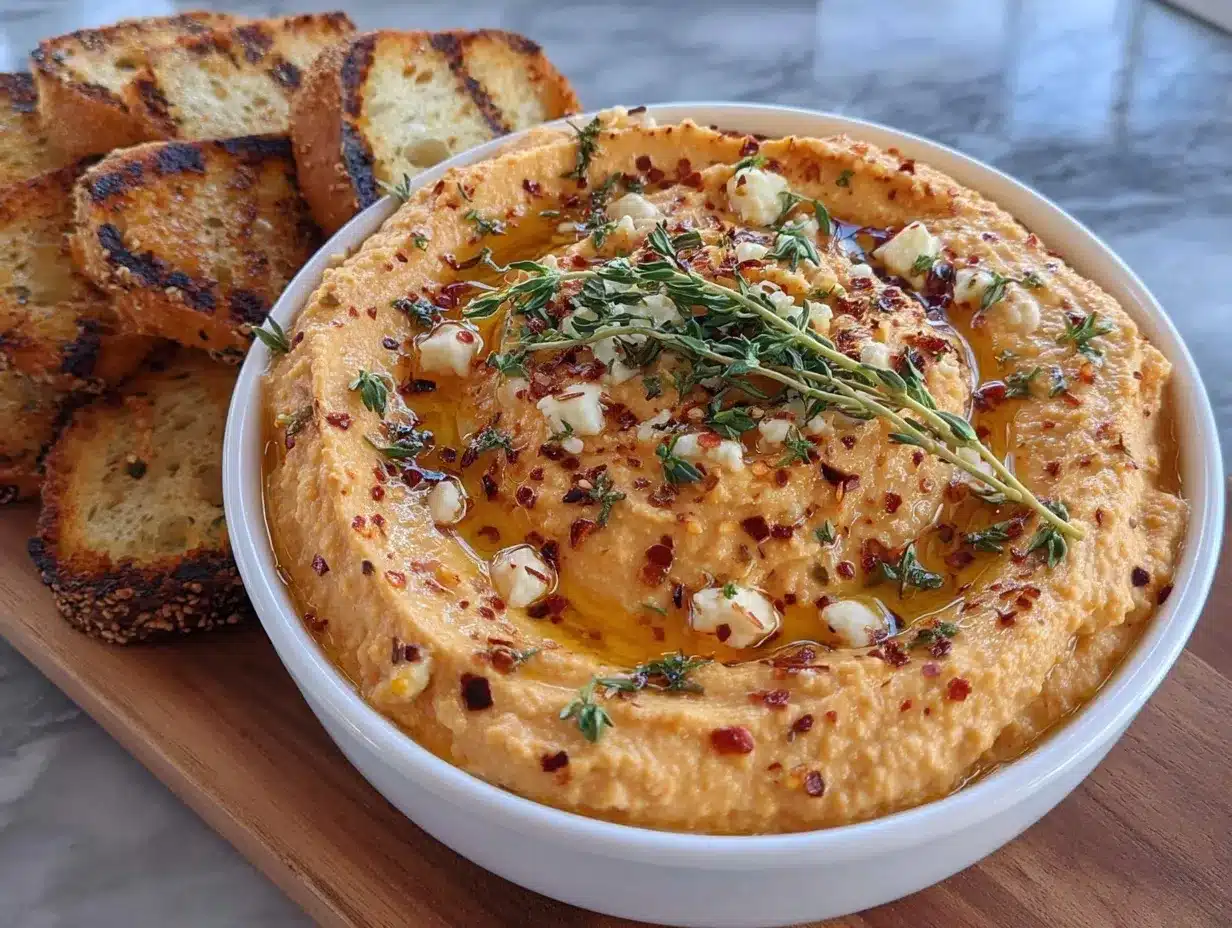 pumpkin whipped feta dip preparation steps