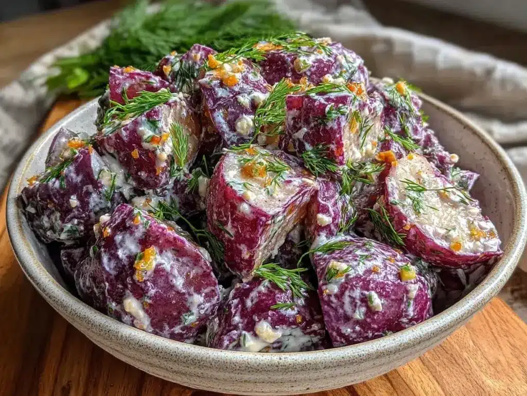 purple potato salad - featured image