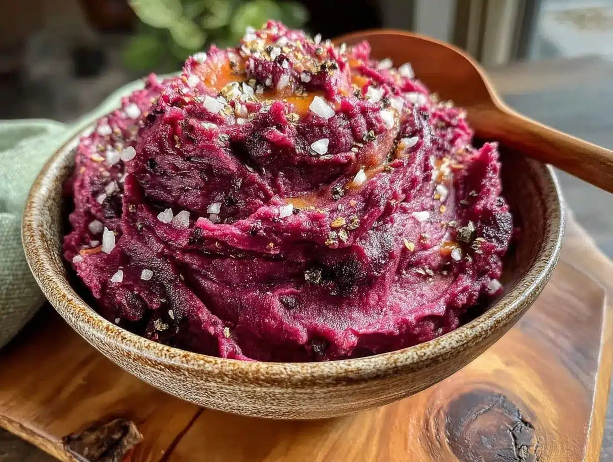 purple sweet potato mash preparation steps