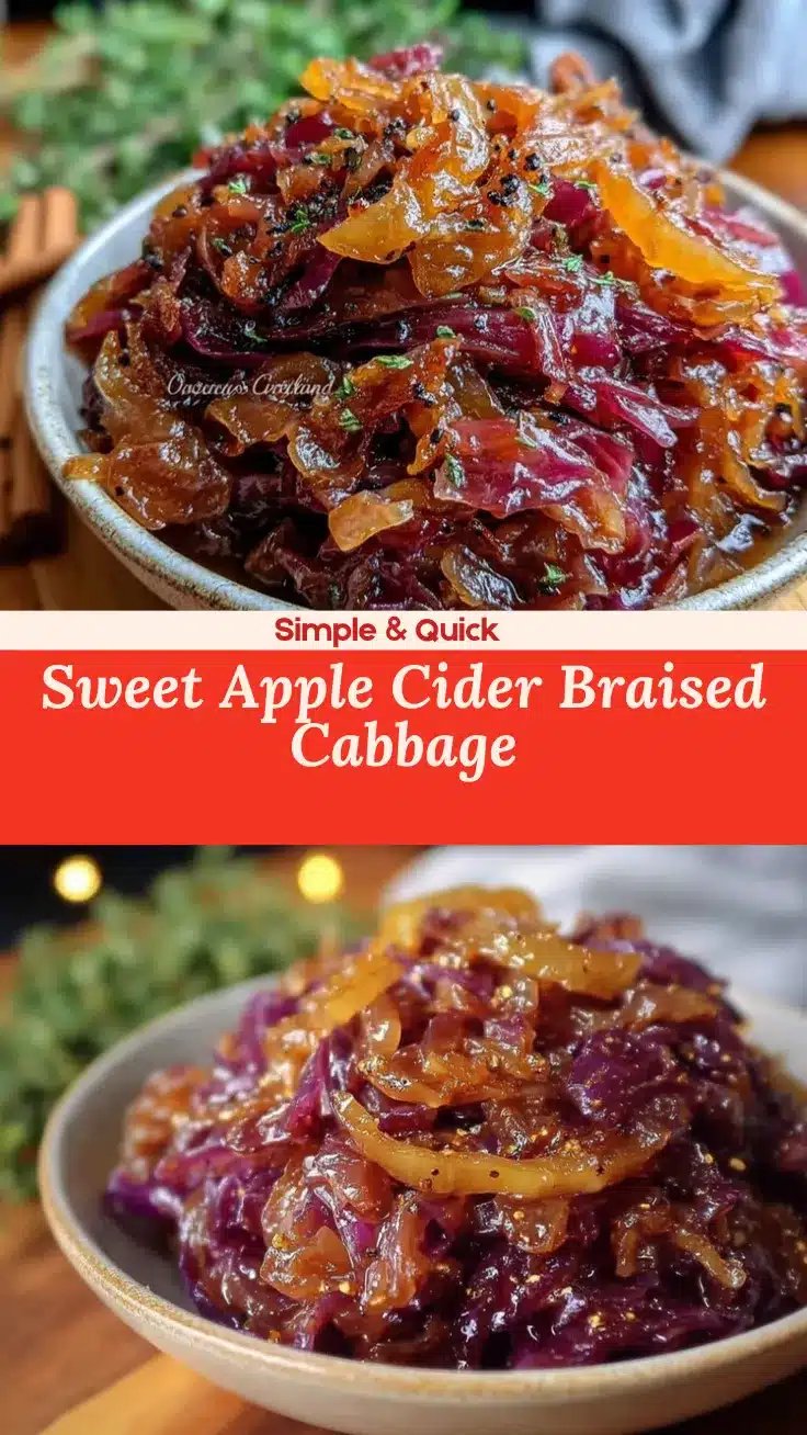 slow cooker apple cider braised red cabbage recipe