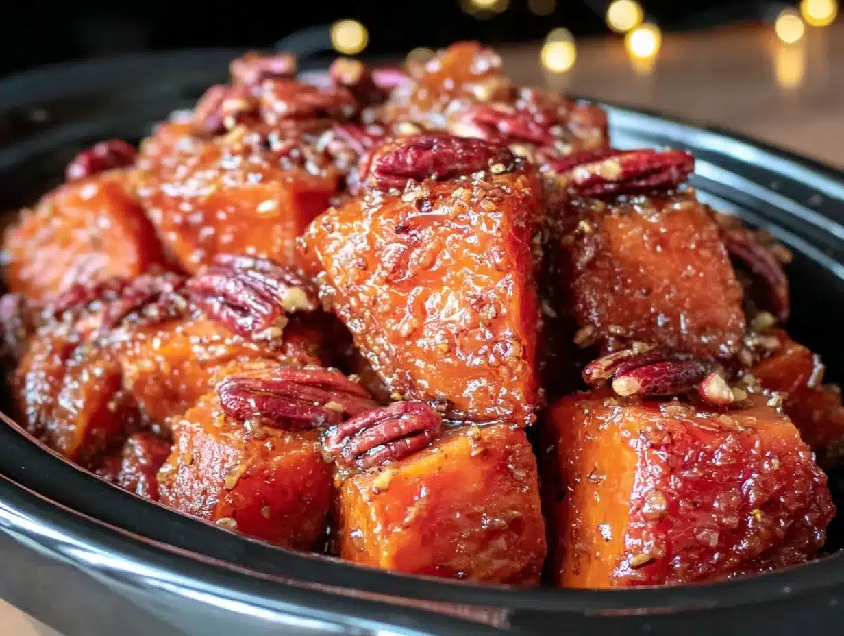 slow cooker candied sweet potatoes preparation steps