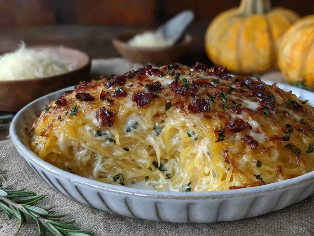 spaghetti squash au gratin - featured image