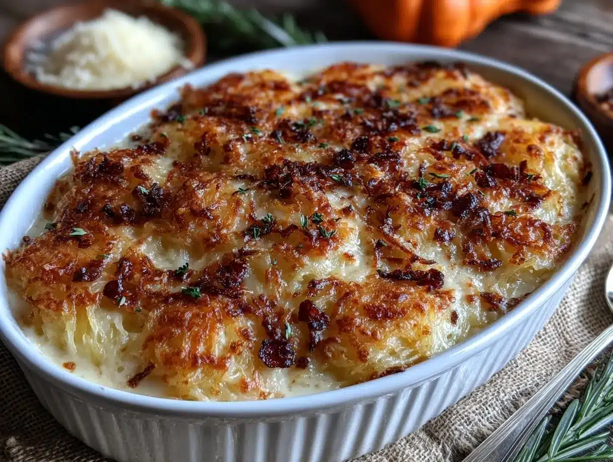 spaghetti squash au gratin preparation steps