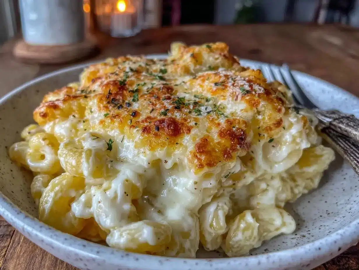 stovetop mac and cheese with four cheeses preparation steps