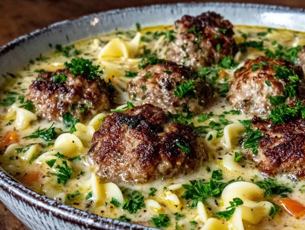 Swedish Meatball Soup preparation steps