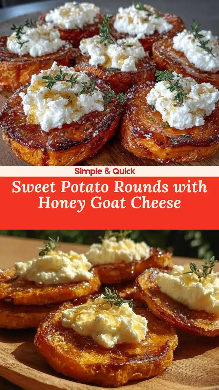 sweet potato rounds with goat cheese and honey recipe