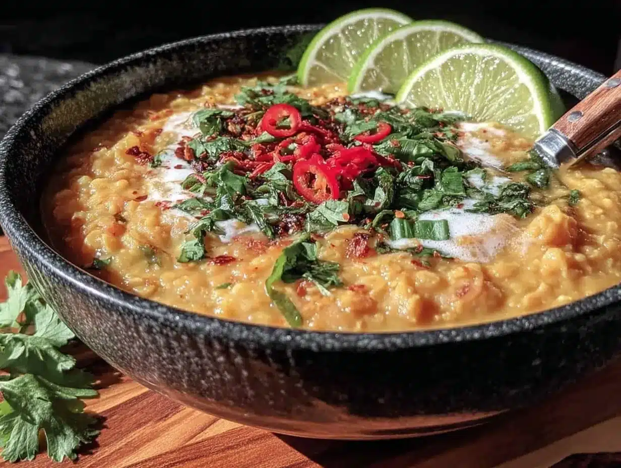 Thai Coconut Red Lentil Soup preparation steps