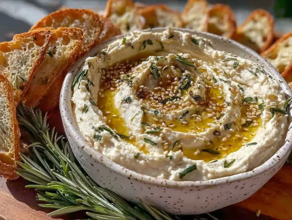 white bean and rosemary dip - featured image