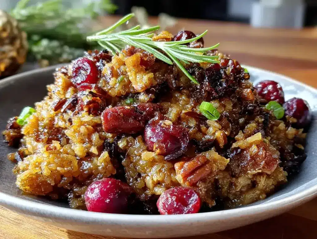 wild rice and cranberry stuffing - featured image