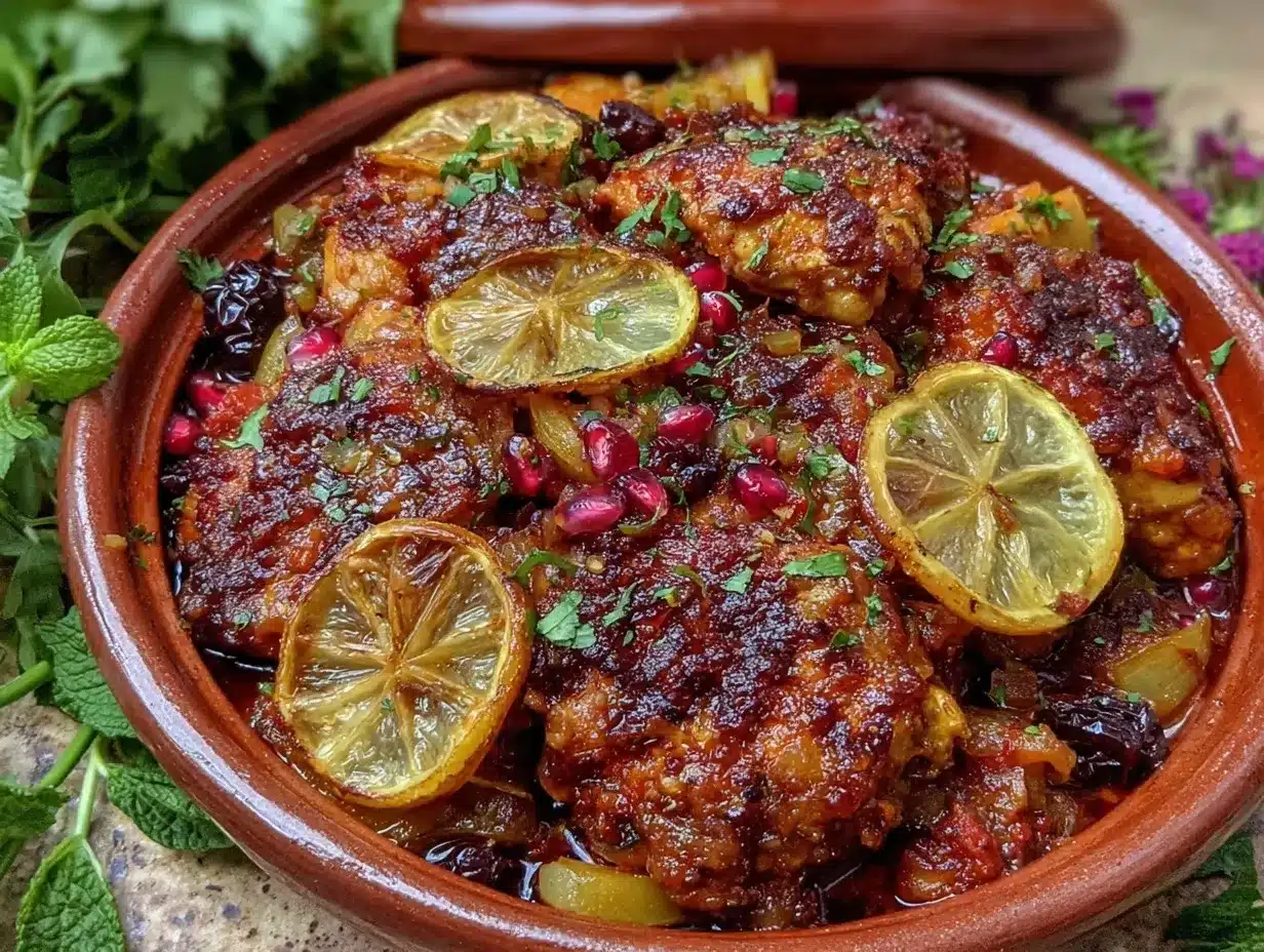 authentic moroccan tagine with preserved lemons preparation steps