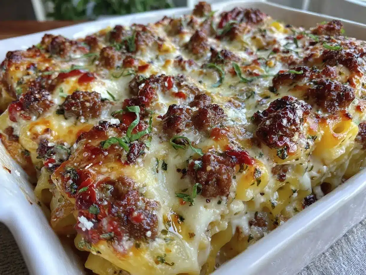baked ziti with italian sausage preparation steps