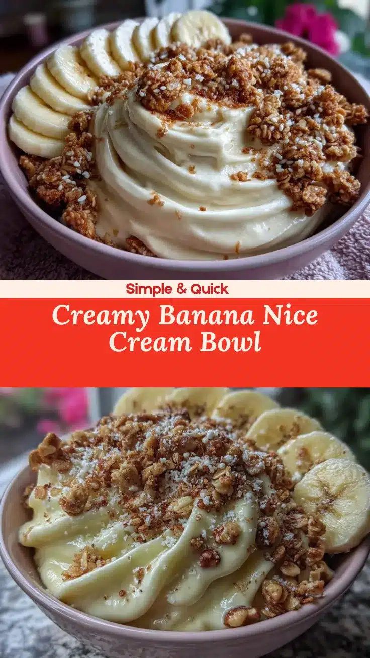 banana nice cream bowl recipe