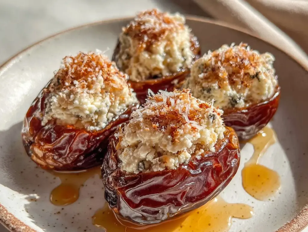 blue cheese stuffed dates - featured image