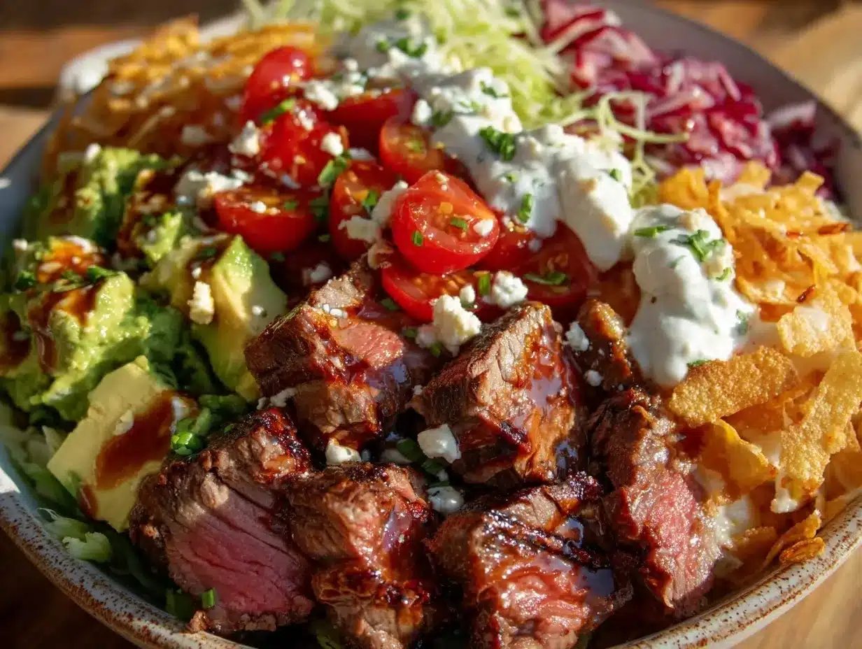 bold spicy ranch taco steak bowl preparation steps