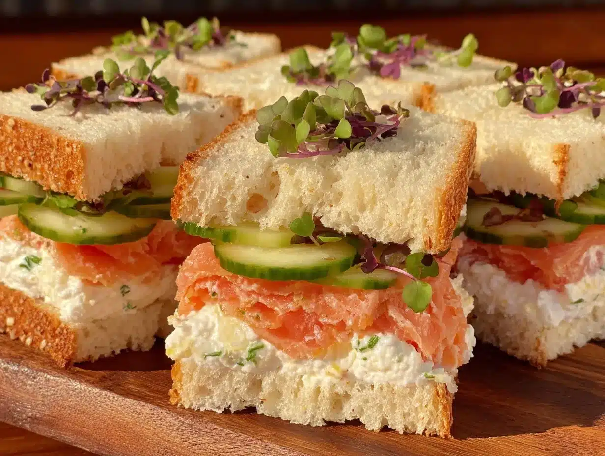 bridal shower finger sandwiches preparation steps