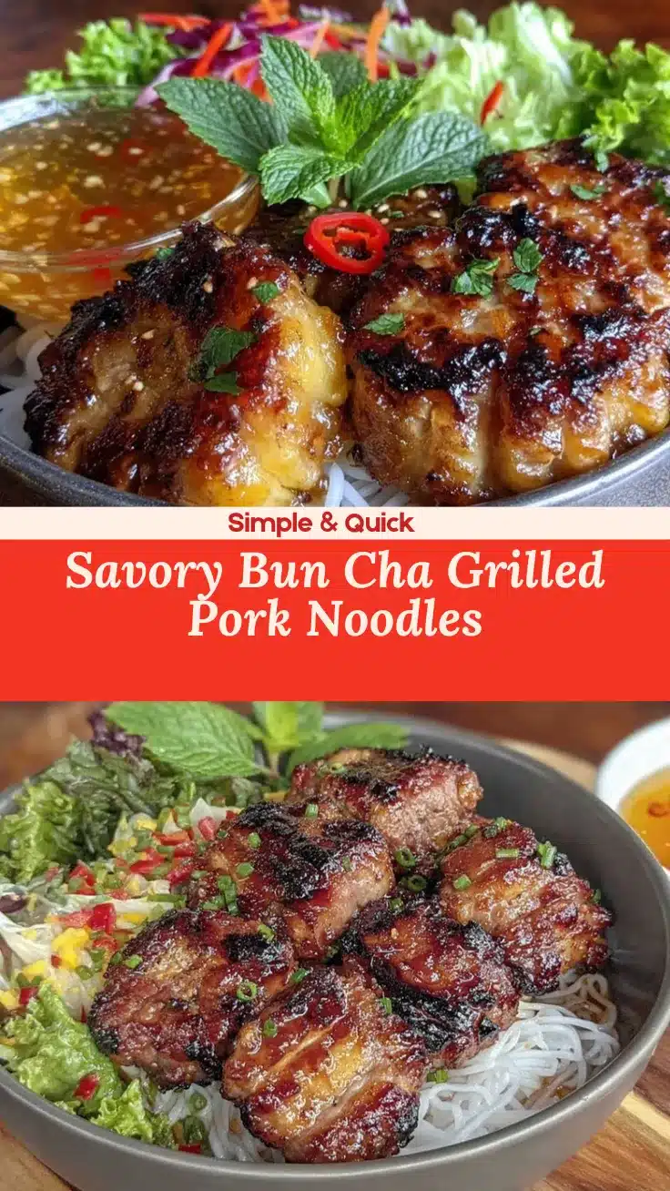 Bun Cha grilled pork noodles recipe