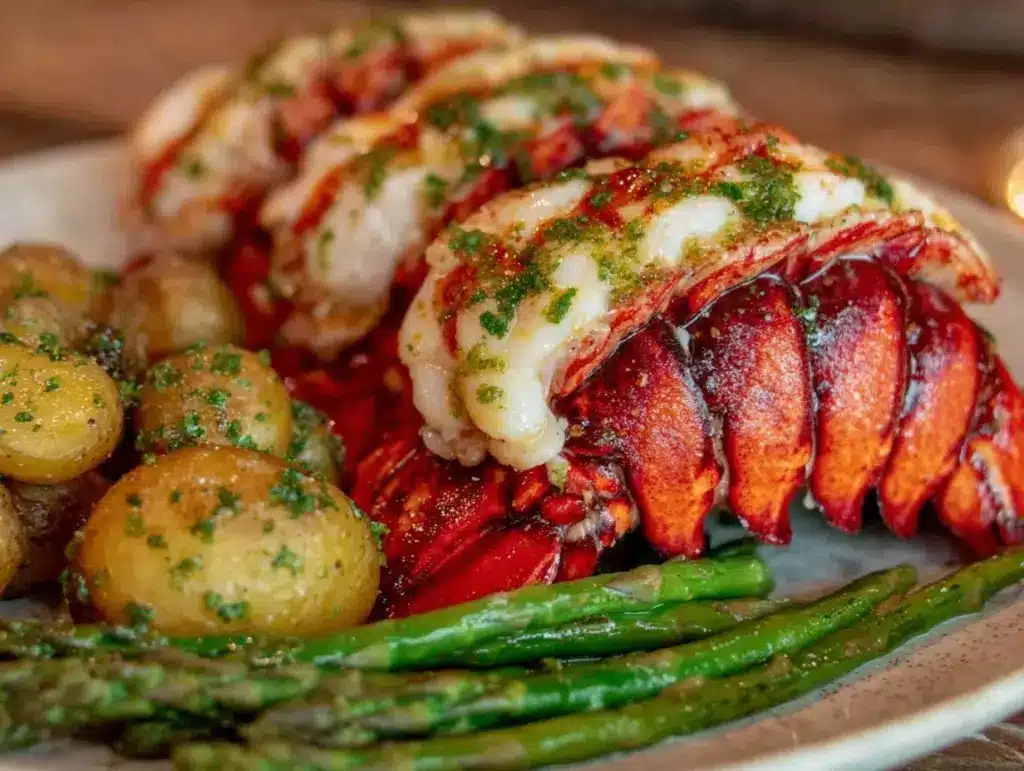 buttery lobster tail dinner - featured image