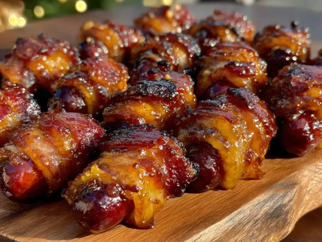 candied bacon wrapped smokies - featured image