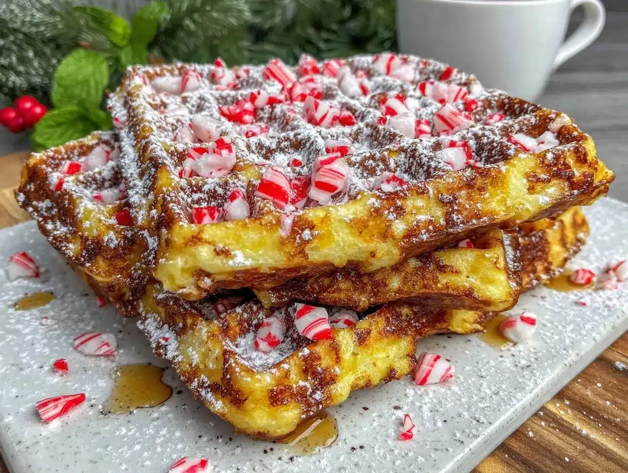 candy cane waffles recipe preparation steps