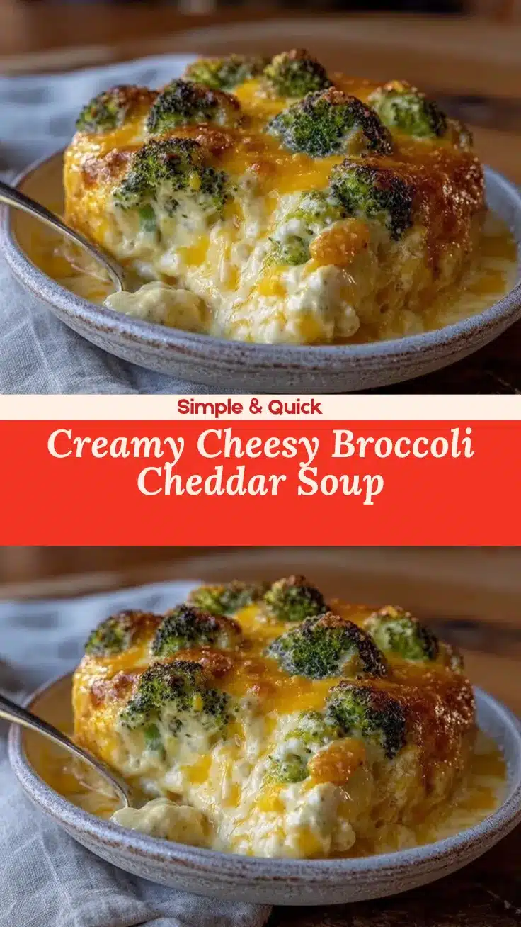 cheesy broccoli cheddar soup recipe