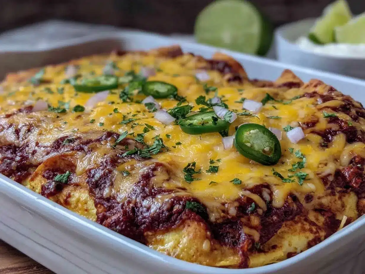 chicken enchilada casserole recipe preparation steps