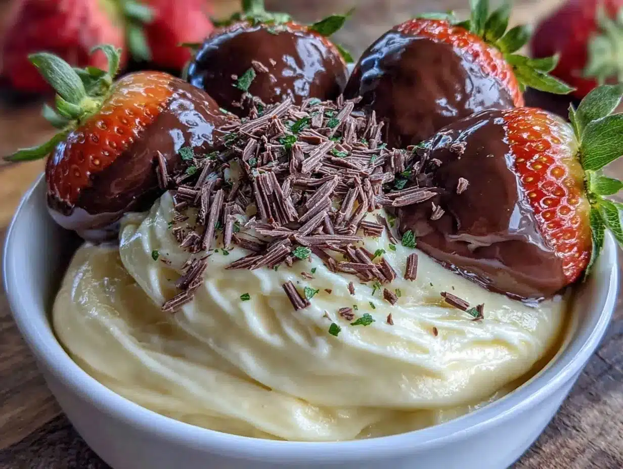 chocolate covered strawberries nice cream bowl preparation steps