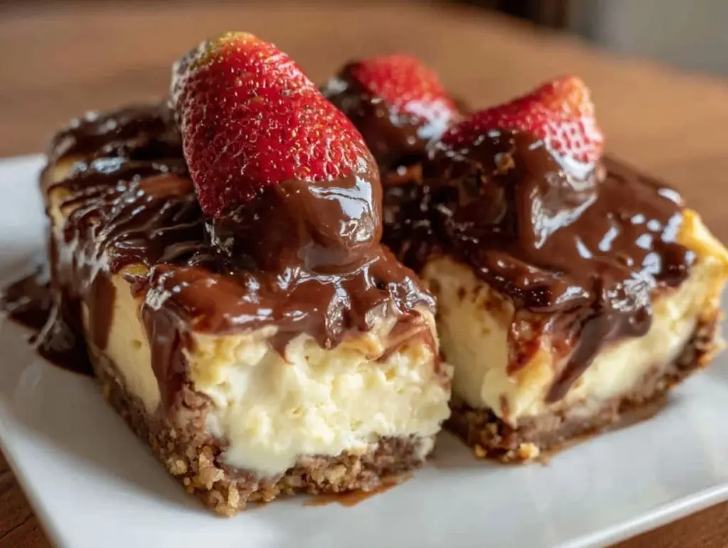 chocolate covered strawberry cheesecake - featured image