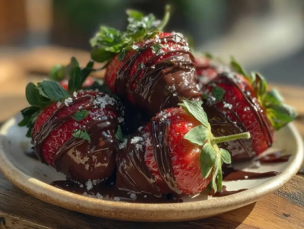 chocolate dipped strawberry roses - featured image