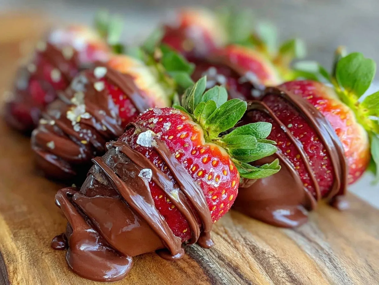 chocolate dipped strawberry roses preparation steps