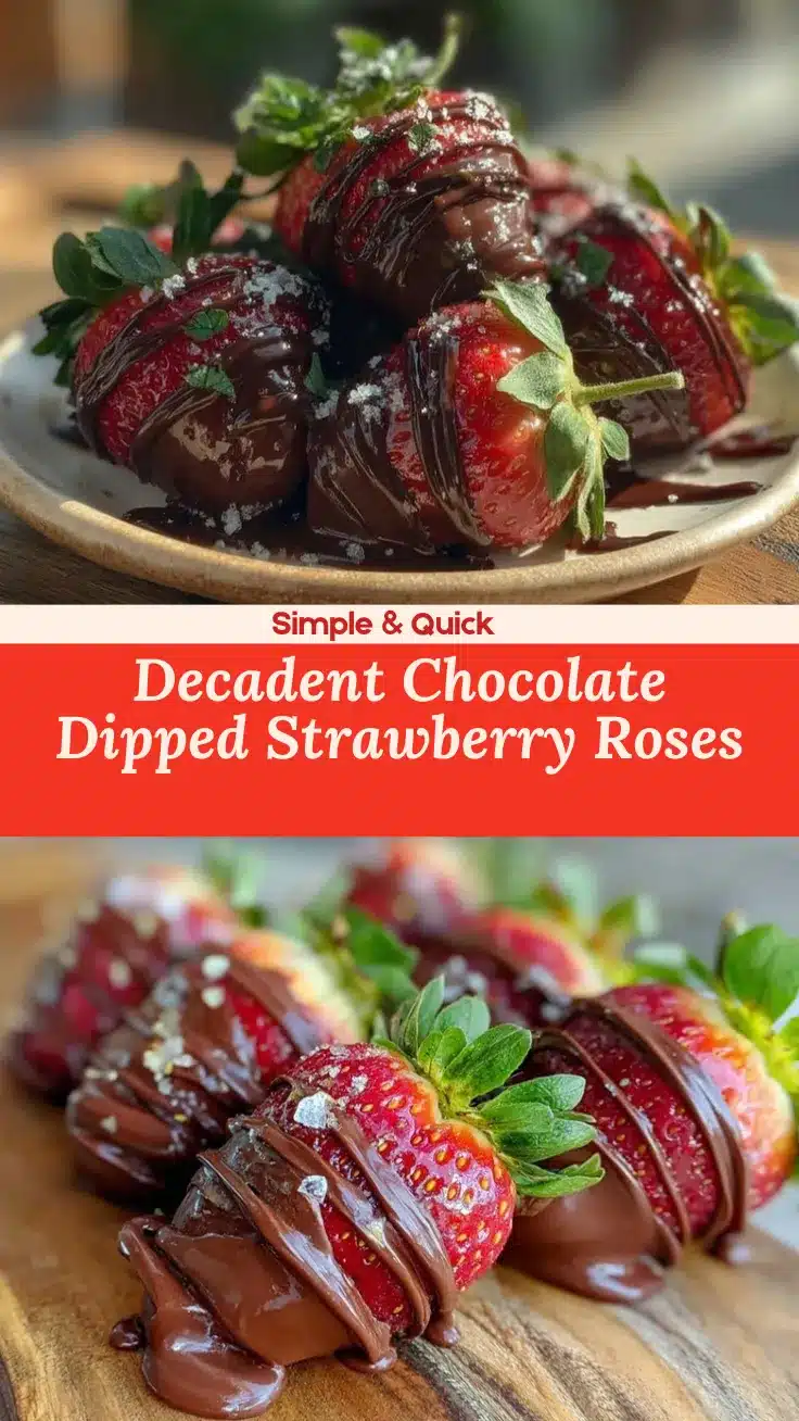 chocolate dipped strawberry roses recipe