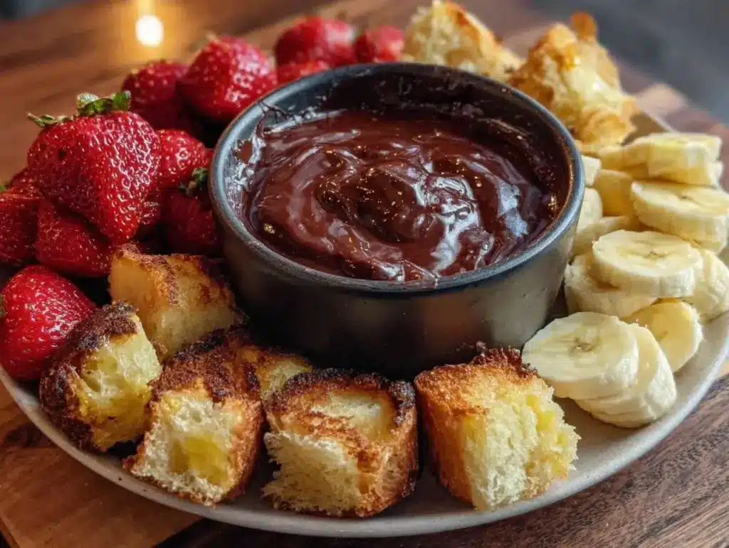 chocolate fondue for two - featured image