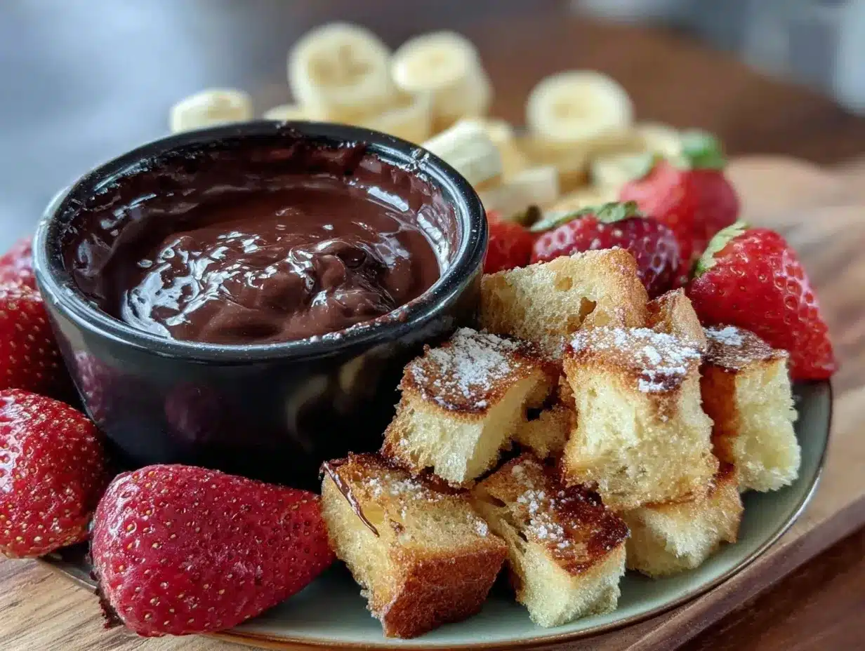 chocolate fondue for two preparation steps