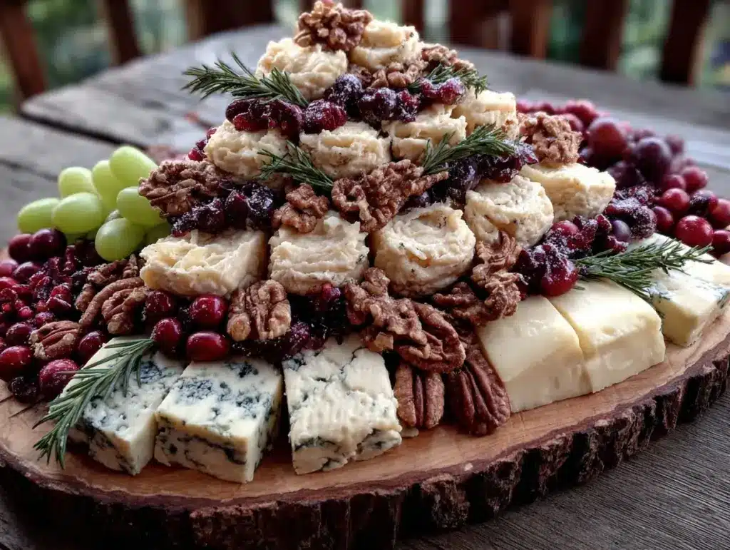 christmas tree cheese board - featured image