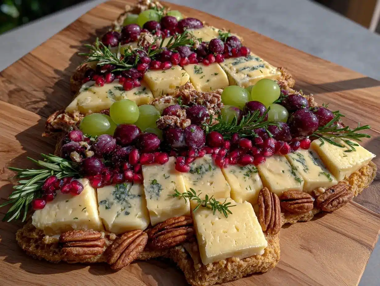 christmas tree cheese board preparation steps