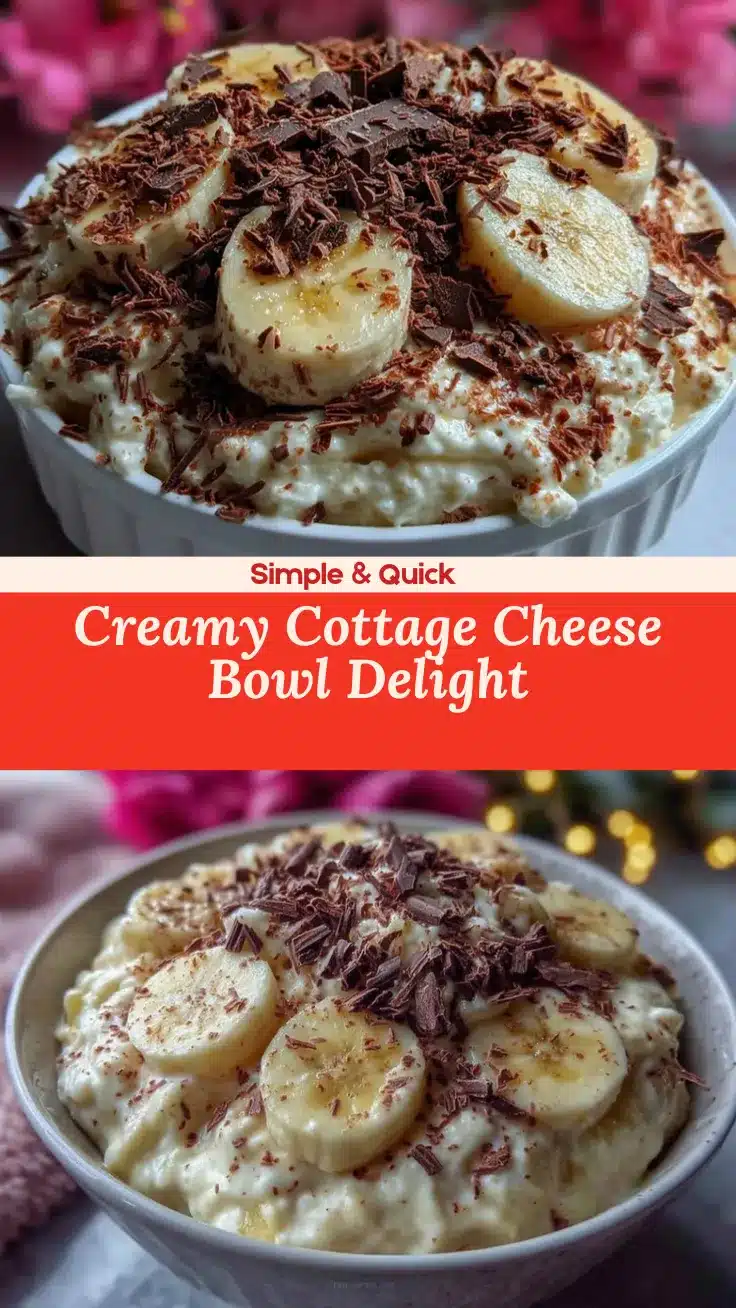 cottage cheese bowl with banana dark chocolate recipe