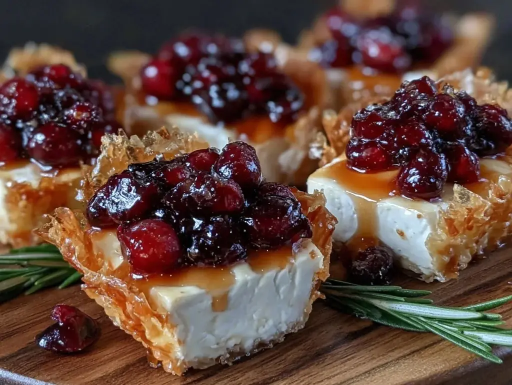 cranberry brie bites - featured image