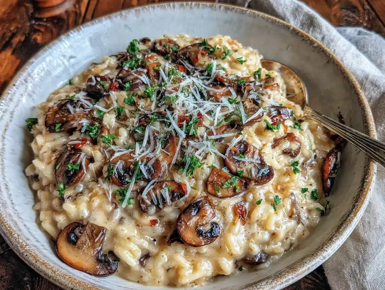 creamy mushroom risotto recipe preparation steps