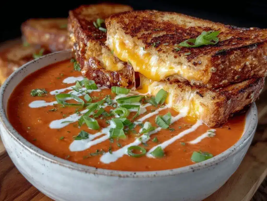 creamy tomato basil soup - featured image