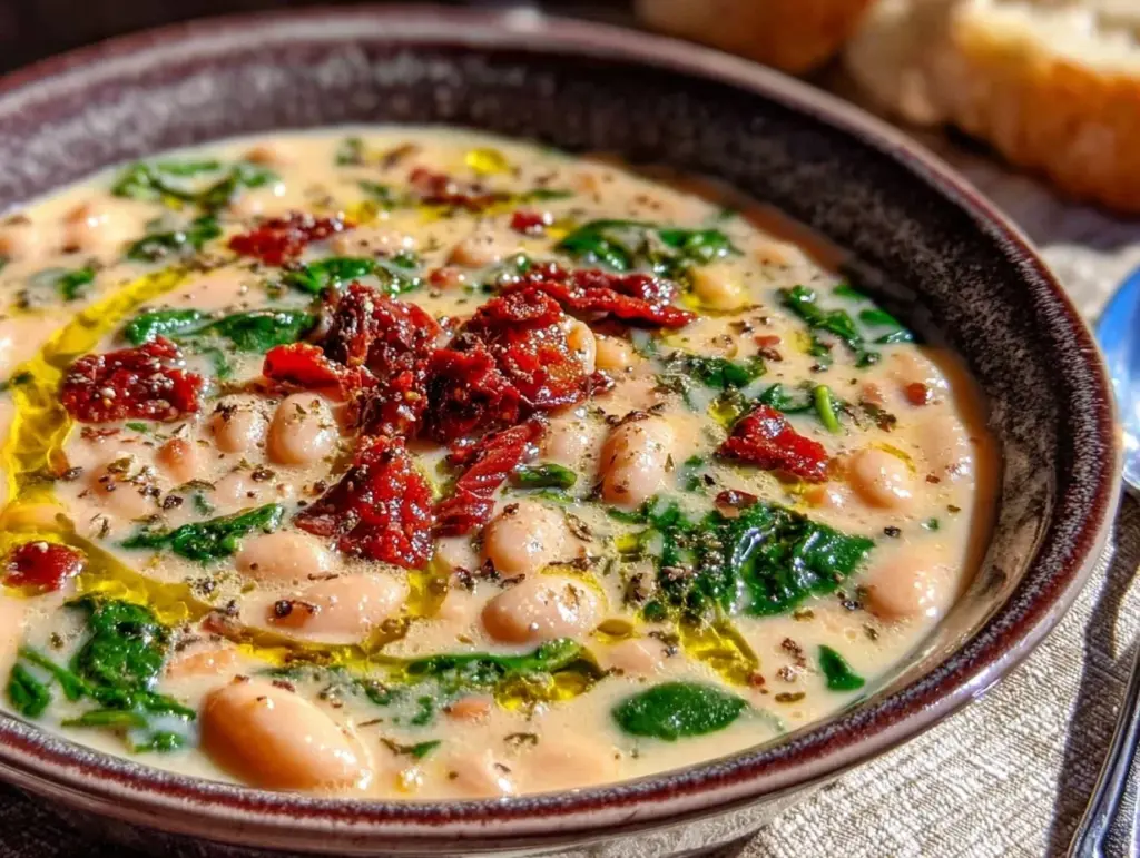 creamy Tuscan white bean soup - featured image