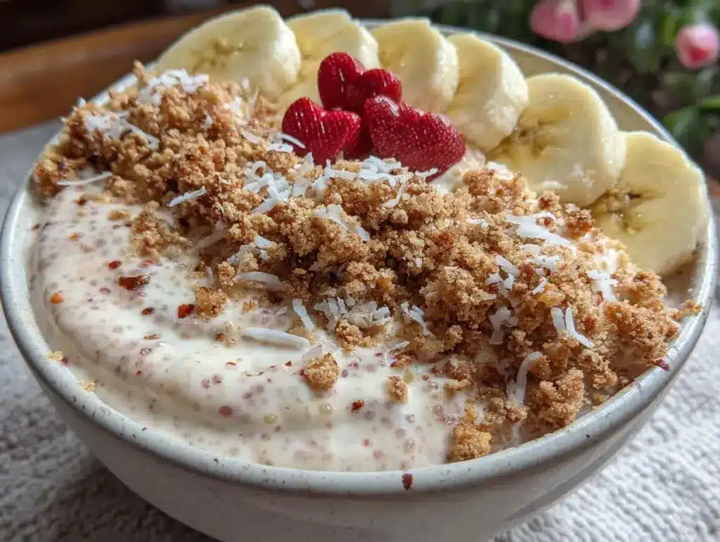 creamy Valentine chia pudding bowl - featured image