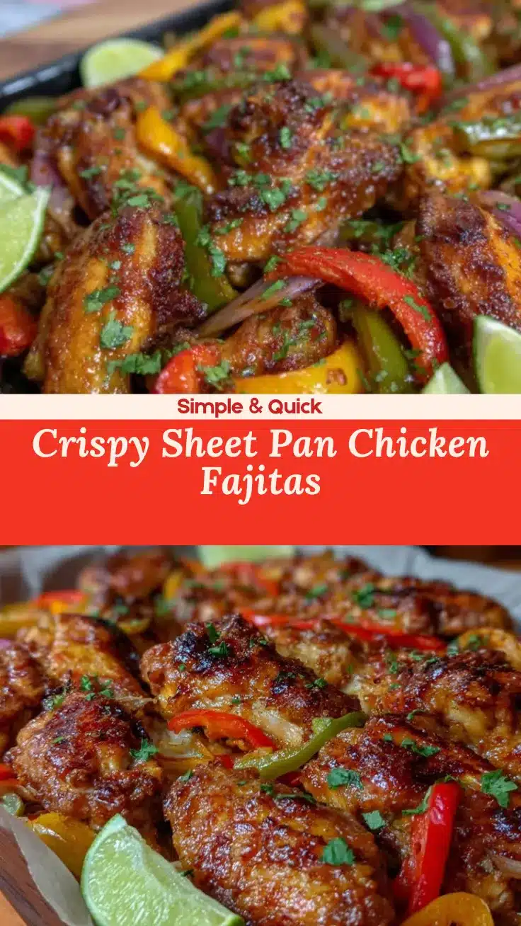 crispy sheet pan chicken wing fajitas recipe
