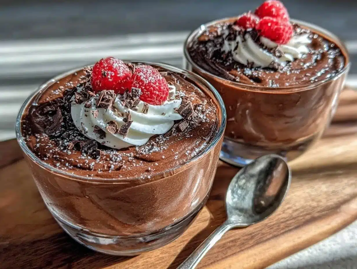 dairy-free chocolate mousse cups recipe preparation steps
