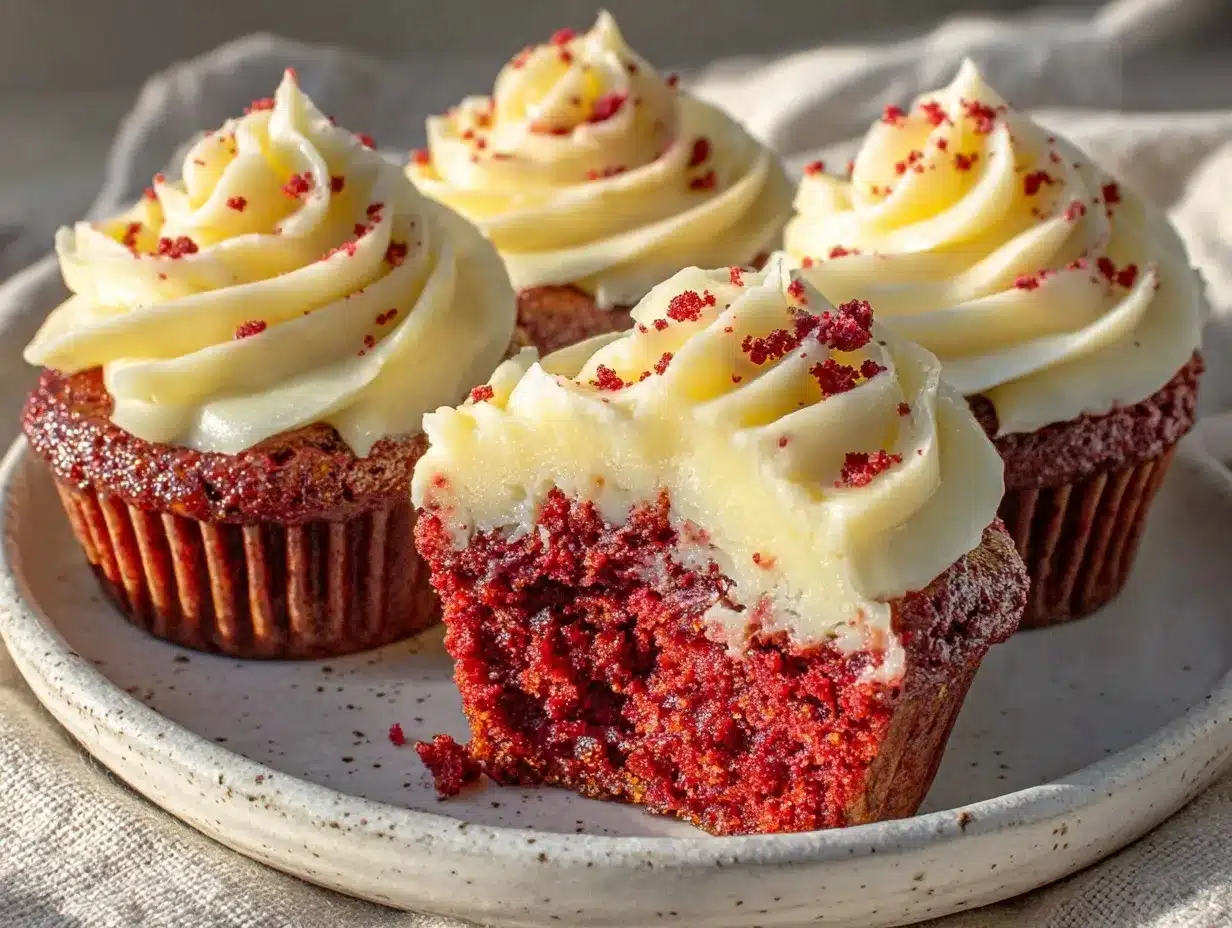 egg-free red velvet cupcakes preparation steps
