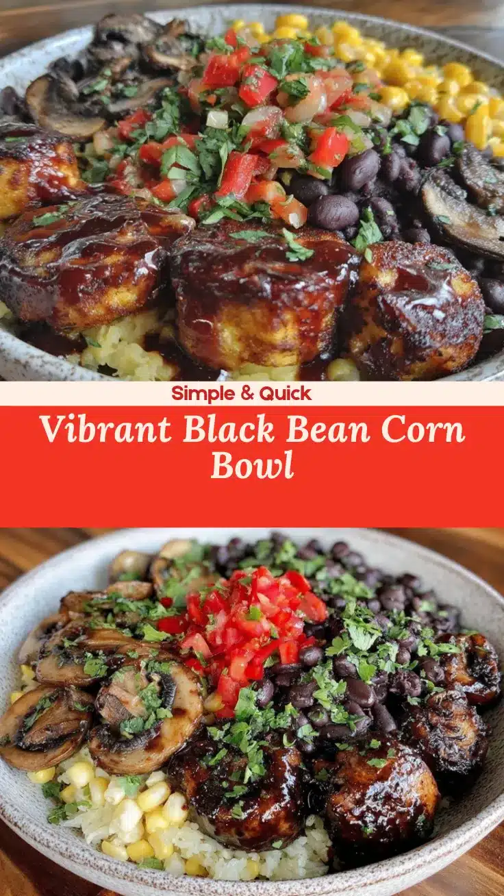 flavorful nourish bowl with black bean and corn mix recipe