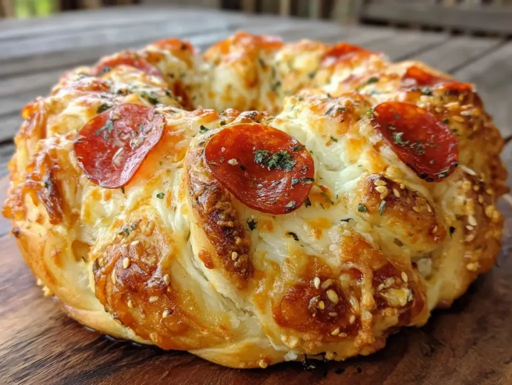 game night pizza ring recipe - featured image