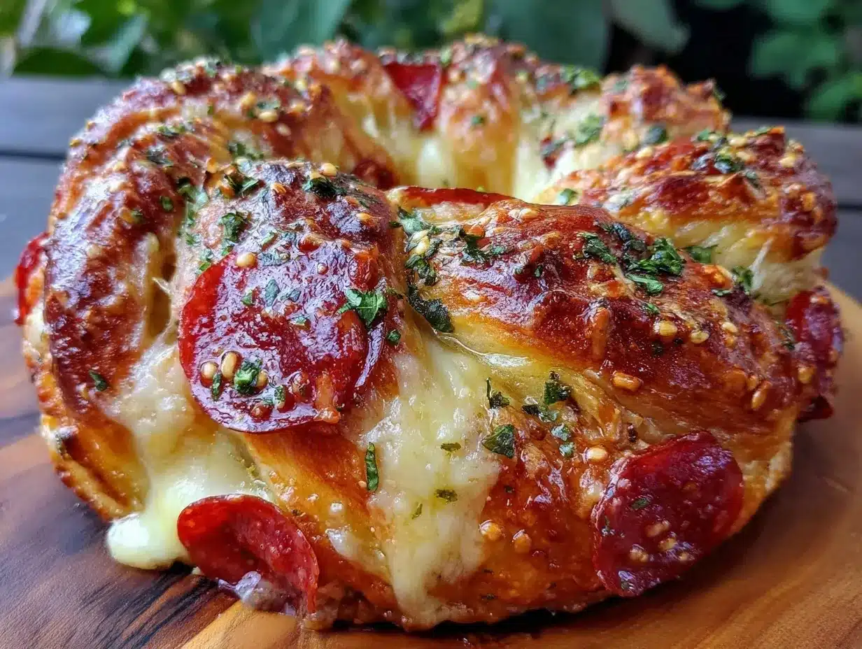 game night pizza ring recipe preparation steps