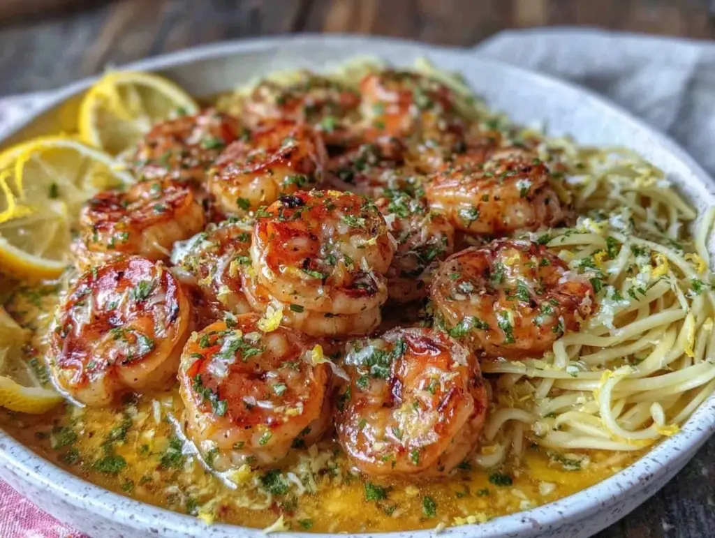 garlic butter shrimp scampi recipe - featured image