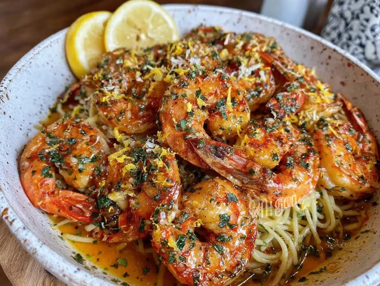 garlic butter shrimp scampi recipe preparation steps
