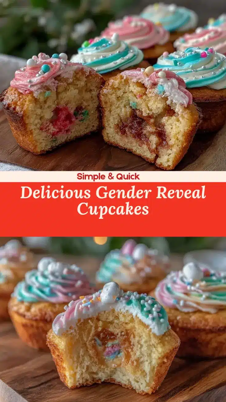 gender reveal cupcakes recipe